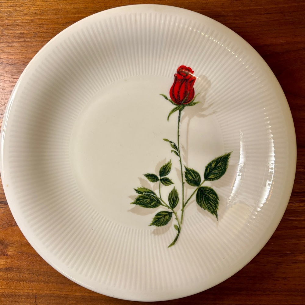 Vintage Mitterteich Coupe Soup Bowl Bavaria Germany Carmen Red Rose 8"